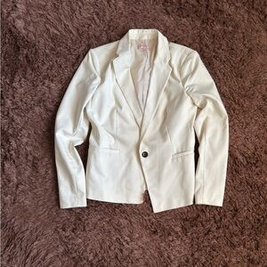Philosophy Cream Blazer with Polka Dot Lining